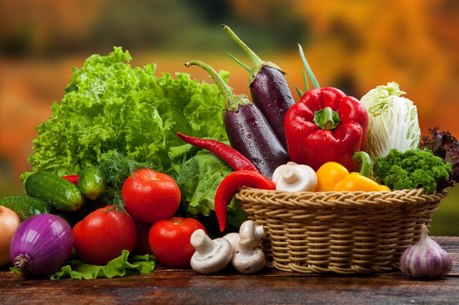 basket of assorted vegetables