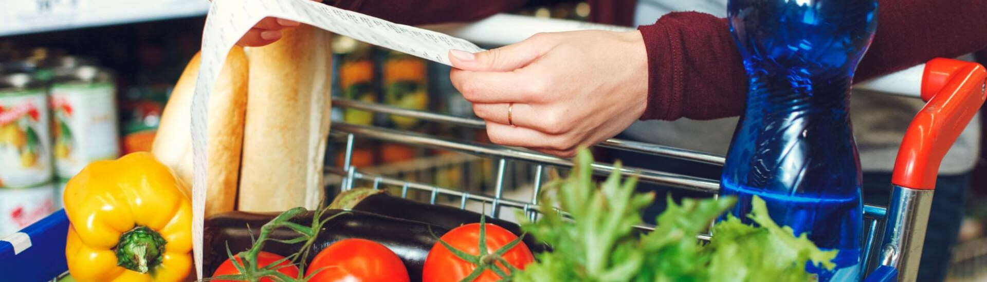 woman shopping for fresh ingredients