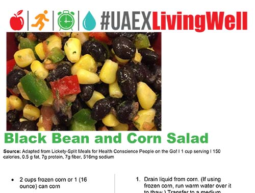 appetizers/black bean and corn salad