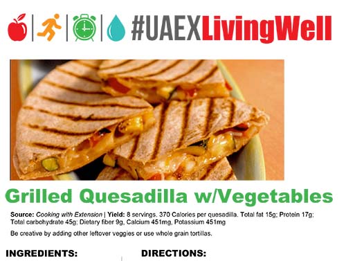 grilled quesadillas with vegetables