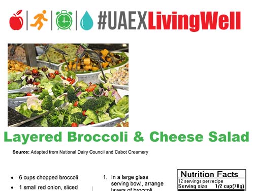 appetizers/layered broccoli and cheese salad
