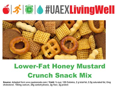 appetizers/lower fat honey mustard crunch snack mixr