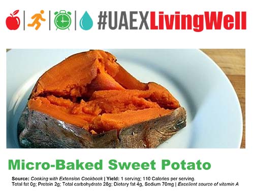 micro baked sweet potato