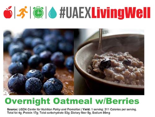 overnight oatmeal with berries