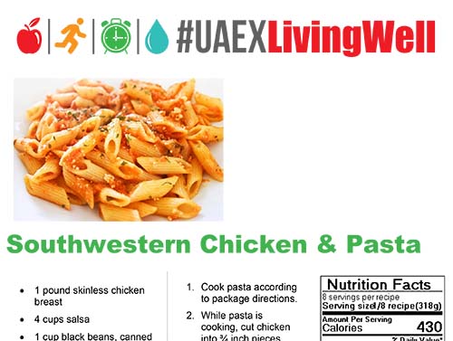 appetizers/southwestern chicken and pasta