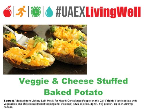 appetizers/veggie and cheese stuffed baked potato